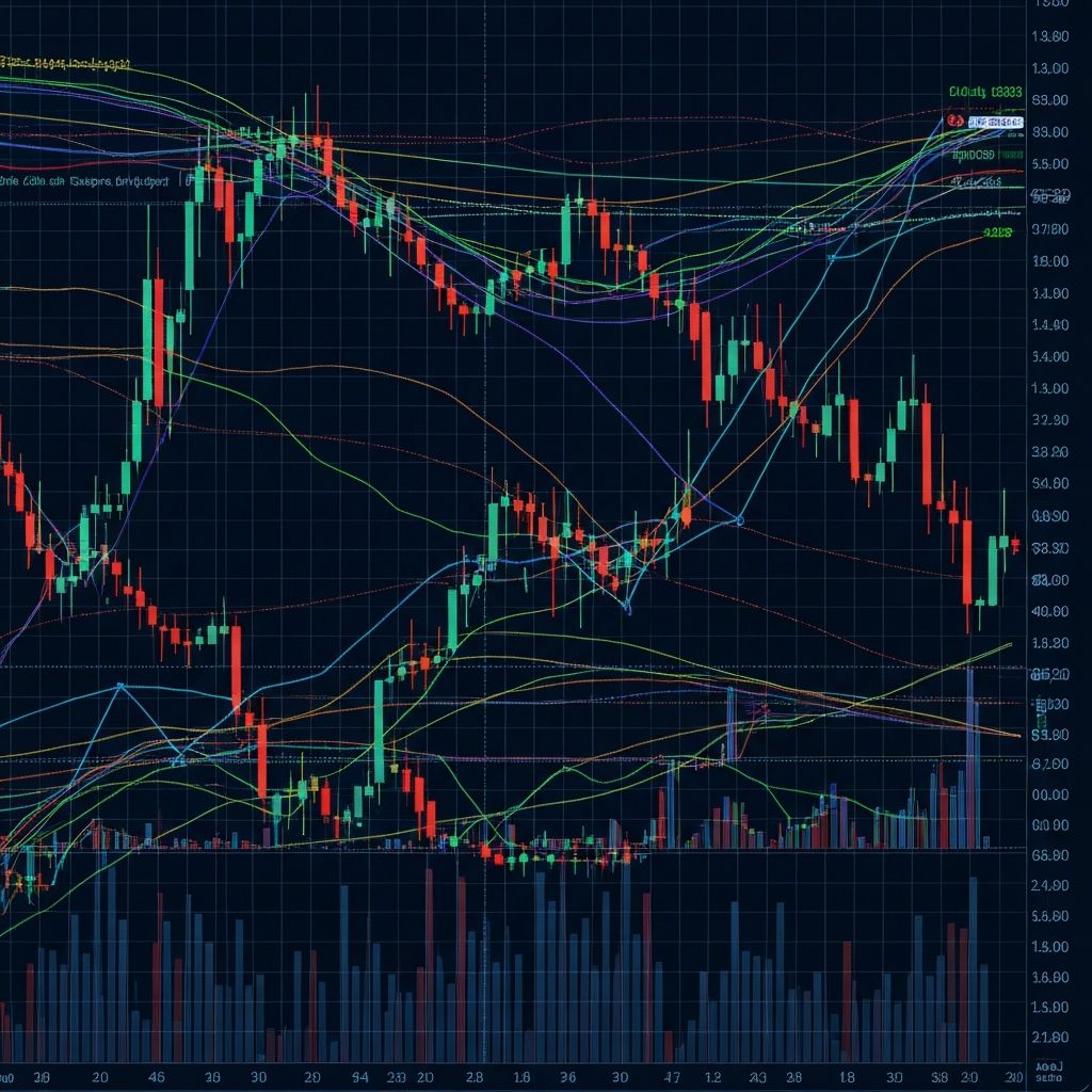 Biểu đồ với các indicator truyền thống như RSI, MACD, Ichimoku - rối rắm và khó hiểu